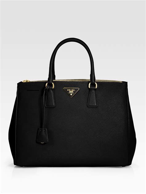 prada large leather double tote|prada saffiano lux black tote.